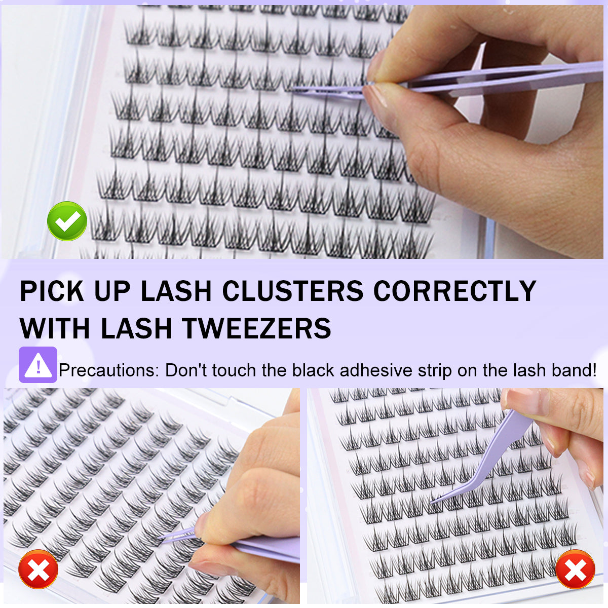 MAYCREATE® 120Pcs Self Adhesive Eyelashes, Self Adhesive Eyelash Clusters, Lash Clusters Press On Lashes Self Stick Cluster Lashes Pre Glued Eyelash Clusters with Tweezer No Glue Needed, 11-13mm MAYCREATE® 120Pcs Self Adhesive Eyelashes, Self Adhesive Eyelash Clusters, Lash Clusters Press On Lashes Self Stick Cluster Lashes Pre Glued Eyelash Clusters with Tweezer No Glue Needed, 11-13mm